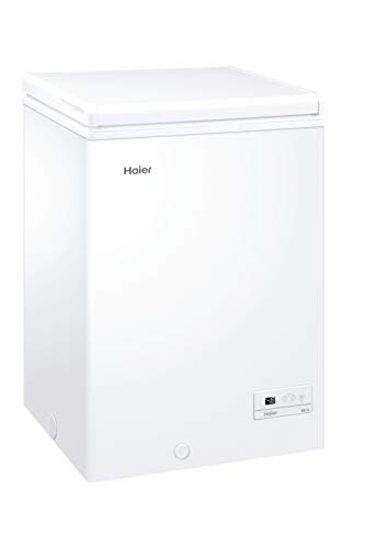 Haier HCE103F Congelatore Orizzontale a Pozzetto, 103 Litri, Temperatura Regolabile, Funzione Fast Freeze, Silenzioso, Libera Installazione, 57*55*84.5 cm, Bianco